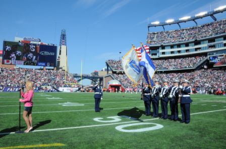 AUX Color Guard at NFL Football Game