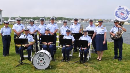 RADM Cari Thomas with Band