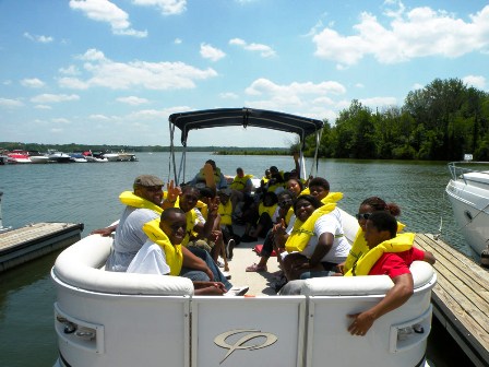 Students emark on tour aroung reservoir