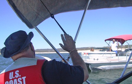 Advising boater of situation